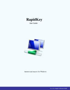 RapidKey User Guide Autotext and macros for Windows  © Neuber Software