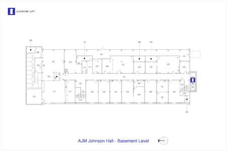 ELEVATOR / LIFT  AJM Johnson Hall - Basement Level ACCESSIBLE RESTROOM