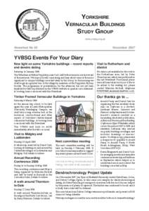 YORKSHIRE VERNACULAR BUILDINGS STUDY GROUP www.yvbsg.org.uk  Newsheet No 50