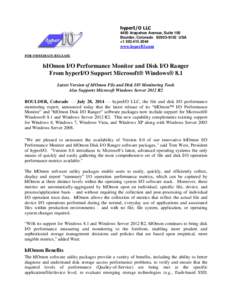 hyperI/O LLC 4450 Arapahoe Avenue, Suite 100 Boulder, Colorado[removed]USA +[removed]www.hyperIO.com