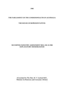 Securities Industry Amendment Bill (No. 2) ExMem 198