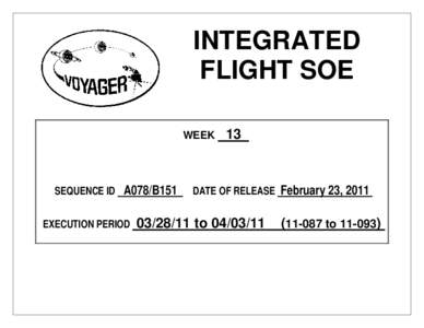 INTEGRATED FLIGHT SOE WEEK SEQUENCE ID