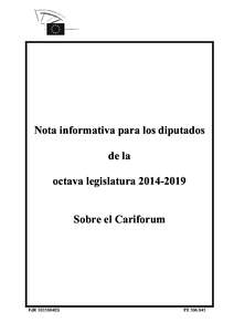 Nota informativa para los diputados de la octava legislatura[removed]Sobre el Cariforum  FdR 1035884ES