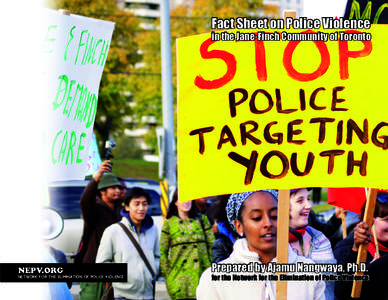 Fact Sheet on Police Violence  in the Jane-Finch Community of Toronto NEPV.ORG
