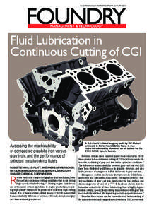 ELECTRONICALLY REPRINTED FROM AUGUST[removed]Fluid Lubrication in Continuous Cutting of CGI  Assessing the machinability