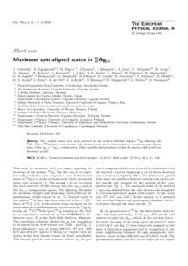 Eur. Phys. J. A 1, 7–THE EUROPEAN PHYSICAL JOURNAL A c Springer-Verlag 1998 °
