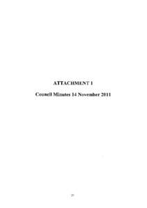 ATTACHMENT 1 Council Minutes 14 November[removed]  COUNCIL MEETING MINUTES