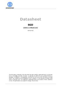 Datasheet SGD GKVGC1MNDK2A0 SG[removed]The information contained in this document has been carefully researched and is, to the best