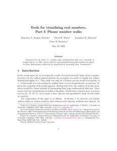 Tools for visualizing real numbers. Part I: Planar number walks Francisco J. Arag´on Artacho∗