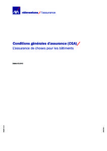 Conditions générales d’assurance (CGA)/ L’assurance de choses pour les bâtiments WGR 720 Fr[removed] – 03.13