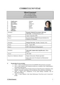 Microsoft Word - CV, Micol Guarneri, SMART, Feb 2015.doc