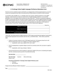 Medical education in the United States / Educational Commission for Foreign Medical Graduates / TOEFL / International medical graduate / Language proficiency / English as a foreign or second language / Education / English-language education / English language