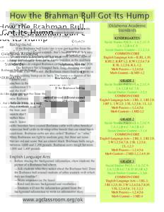 How the Brahman Bull Got Its Hump Objective Students will research to learn about Brahman cattle and write informative pieces. Student will compose fictional stories explaining how the Brahman bull got its hump.
