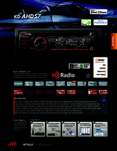 KD-AHD57  HD Radio™/USB/CD Receiver with Front AUX Headunits