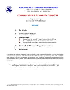 Microsoft Word - comm & tech agenda[removed]doc