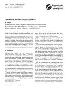 Atmos. Chem. Phys., 4, 1085–1096, 2004 www.atmos-chem-phys.org/acpSRef-ID: acpAtmospheric Chemistry