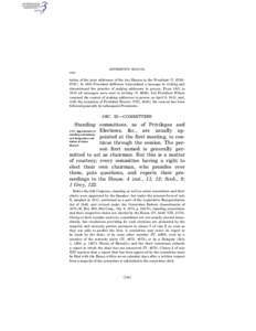 JEFFERSON’S MANUAL § 317 tation of the joint addresses of the two Houses to the President (V, 6782– [removed]In 1801 President Jefferson transmitted a message in writing and discontinued the practice of making address