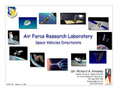New Mexico / Air Force Research Laboratory / Kirtland Air Force Base / Holloman Air Force Base / Space warfare