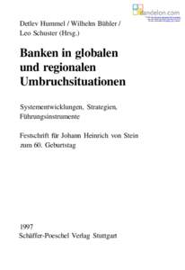 Detlev Hummel / Wilhelm Bühler / Leo Schuster (Hrsg.)