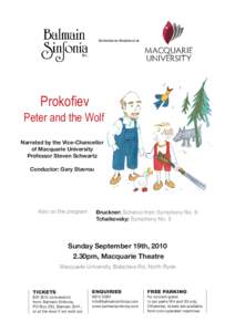 Orchestra-in-Residence at  Prokofiev Peter and the Wolf Narrated by the Vice-Chancellor of Macquarie University