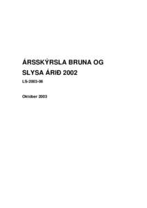 ÁRSSKÝRSLA BRUNA OG SLYSA ÁRIÐ 2002 LSOktóber 2003