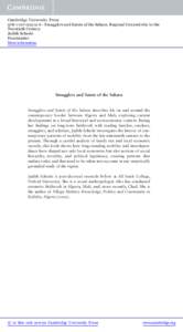 Cambridge University Press6 - Smugglers and Saints of the Sahara: Regional Connectivity in the Twentieth Century Judith Scheele Frontmatter More information