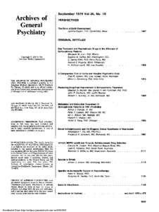 Archives of General Psychiatry  September