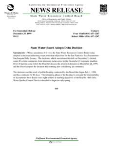 C a l i f o r n i a E n v i r o n m e n t a l P r o t e c t i o n A ge n c y  Winston H. Hickox Secretary for Environmental Protection