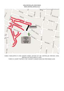 NON-CONTROLLED ZONE ROADS NEAR CENTRAL ENFIELD CLC ROADS HIGHLIGHTED IN RED DENOTE ROADS OUTSIDE OF THE CONTROLLED PARKING ZONE, PARKING ON THESE ROADS IS FREE. THERE IS A SHORT FOOTPATH THAT CONNECTS MANOR ROAD AND PARS