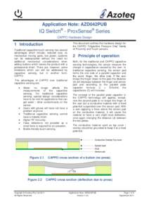 Application Note: AZD042PUB  IQ Switch® - ProxSense® Series