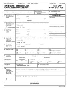 Texas Ethics Commission  P.O. Box[removed]Austin, Texas[removed]