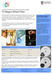 Institute for Photonics & Advanced Sensing (IPAS) F2 Wagon Wheel Fibre