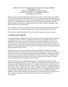 Unemployment / Mark W. Everson / Indiana / Economics / Government / Labor economics / Social programs / Socioeconomics