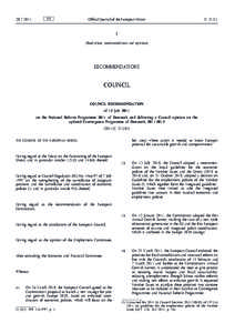 Council Recommendation of 12 July 2011 on the National Reform Programme 2011 of Denmark and delivering a Council opinion on the updated Convergence Programme of Denmark, [removed]