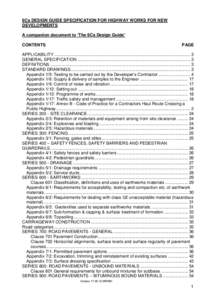 6Cs DESIGN GUIDE SPECIFICATION FOR HIGHWAY WORKS FOR NEW DEVELOPMENTS A companion document to ‘The 6Cs Design Guide’ CONTENTS  PAGE