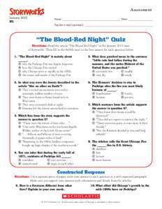 Assessment January 2015 HL Name: