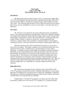 Brattleboro /  Vermont / Jonathan Hunt / William Morris Hunt / Connecticut Land Company / Western Reserve / Leavitt Hunt / Richard Morris Hunt / Leavitt / Hunt / United States / Massachusetts / Vermont