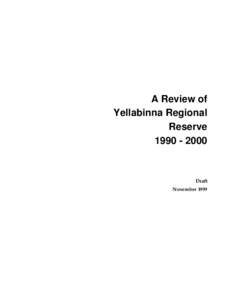 A Review of Yellabinna Regional Reserve[removed]