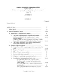 International Court of Justice / International Court of Justice advisory opinion on the Legality of the Threat or Use of Nuclear Weapons / Advisory opinion / Privileges and Immunities Clause / United Nations Security Council / Convention on the Privileges and Immunities of the United Nations / Sub-Commission on the Promotion and Protection of Human Rights / International law and the Arab–Israeli conflict / Sources of international law / Law / International relations / United Nations