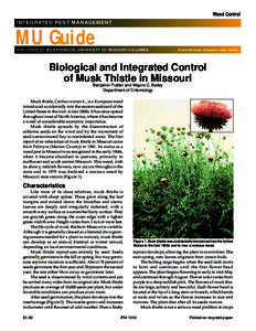 Weed Control INTEGRATED PEST MANAGEMENT MU Guide PUBLISHED BY MU EXTENSION, UNIVERSITY OF MISSOURI-COLUMBIA