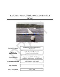 HATCHERY AND GENETIC MANAGEMENT PLAN