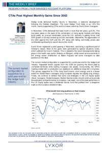 THE WEEKLY BRIEF  DECEMBER 01, 2014 RESEARCH FROM LYXOR MANAGED ACCOUNT PLATFORM