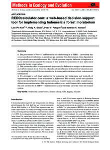 Methods in Ecology and Evolution 2012, 3, 310–316  doi: j.2041-210Xx APPLICATION