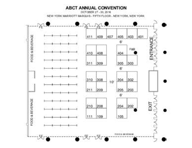 ABCT ANNUAL CONVENTION OCTOBER, 2016 NEW YORK MARRIOTT MARQUIS - FIFTH FLOOR - NEW YORK, NEW YORK FOOD & BEVERAGE