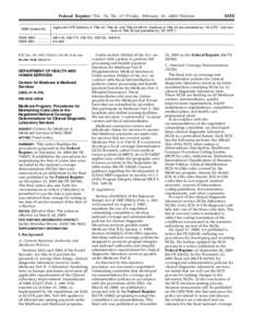 Federal assistance in the United States / Healthcare reform in the United States / Medicare / Presidency of Lyndon B. Johnson / International Statistical Classification of Diseases and Related Health Problems / Current Procedural Terminology / Medical necessity / Diagnosis codes / National coverage determination / Medicine / Health / Medical classification