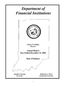 Department of Financial Institutions Charles W. Phillips Director