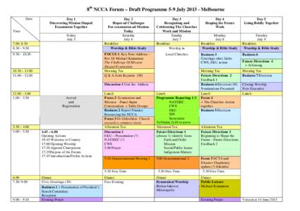8th Forum Draft Programme
