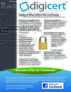 Electronic commerce / Certificate authorities / DigiCert / Secure communication / Extended Validation Certificate / X.509 / CA/Browser Forum / Public key certificate / SHA-2 / Cryptography / Key management / Public-key cryptography