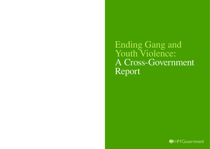 Ending Gang and Youth Violence: A Cross-Government Report  Published by TSO (The Stationery Office) and available from: