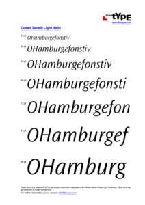   www.linotype.com Ocean Sans® Light Italic 24 pt